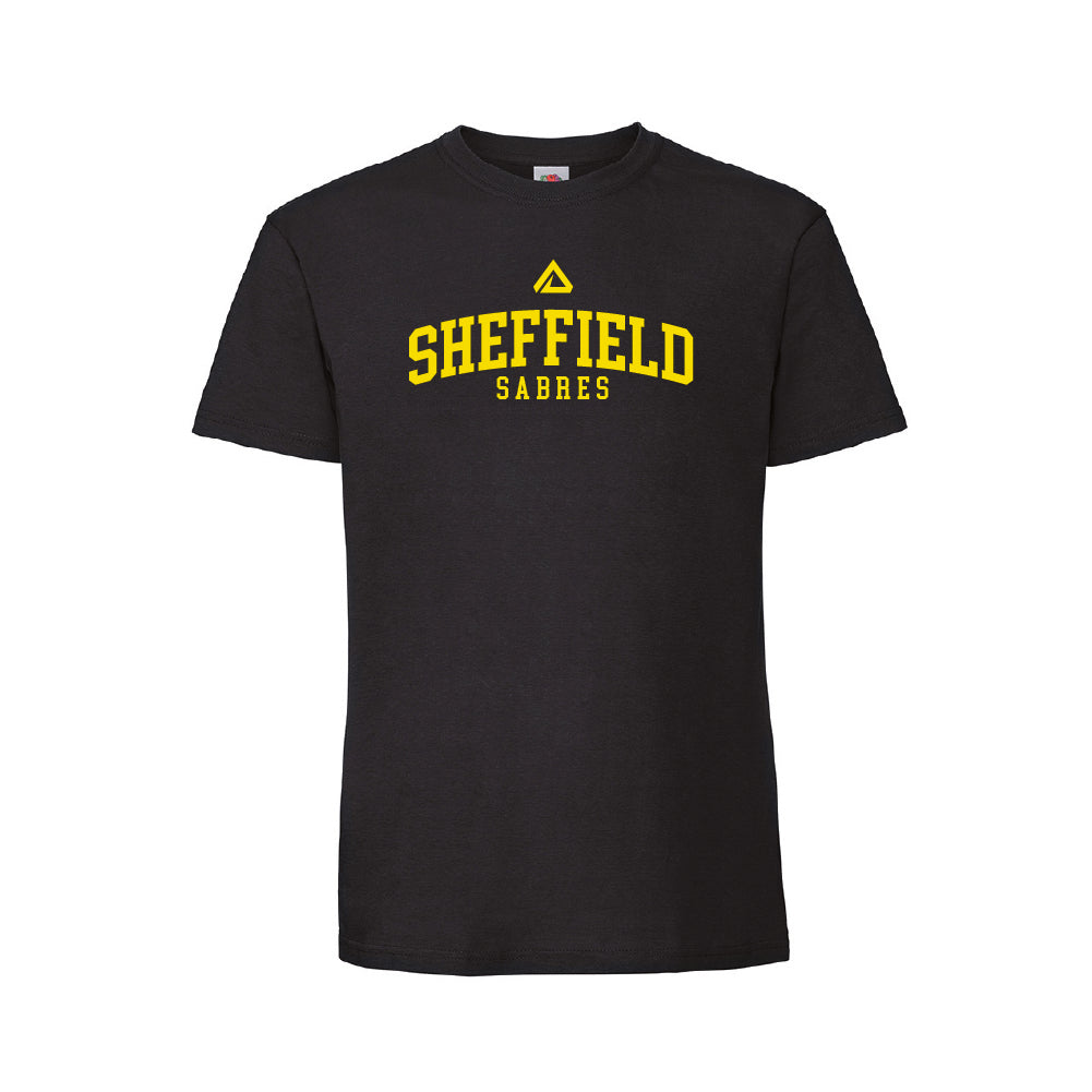 Uni of Sheffield Sabres Cotton Tee (TEXT LOGO)