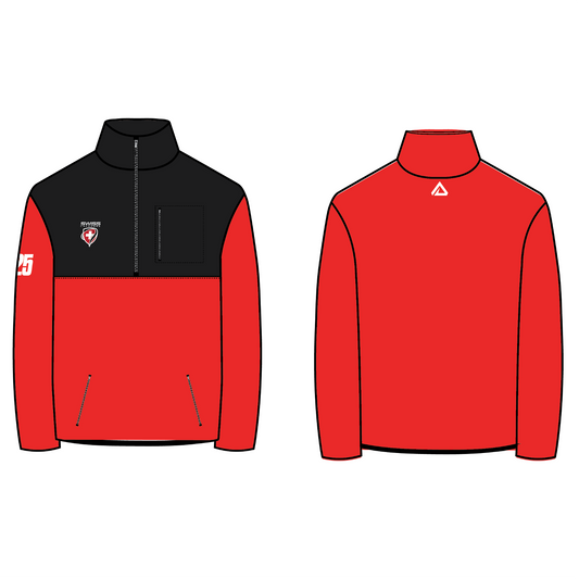 OPTIONAL - Swiss Lacrosse 1/4 Zip Colour Block Fleece
