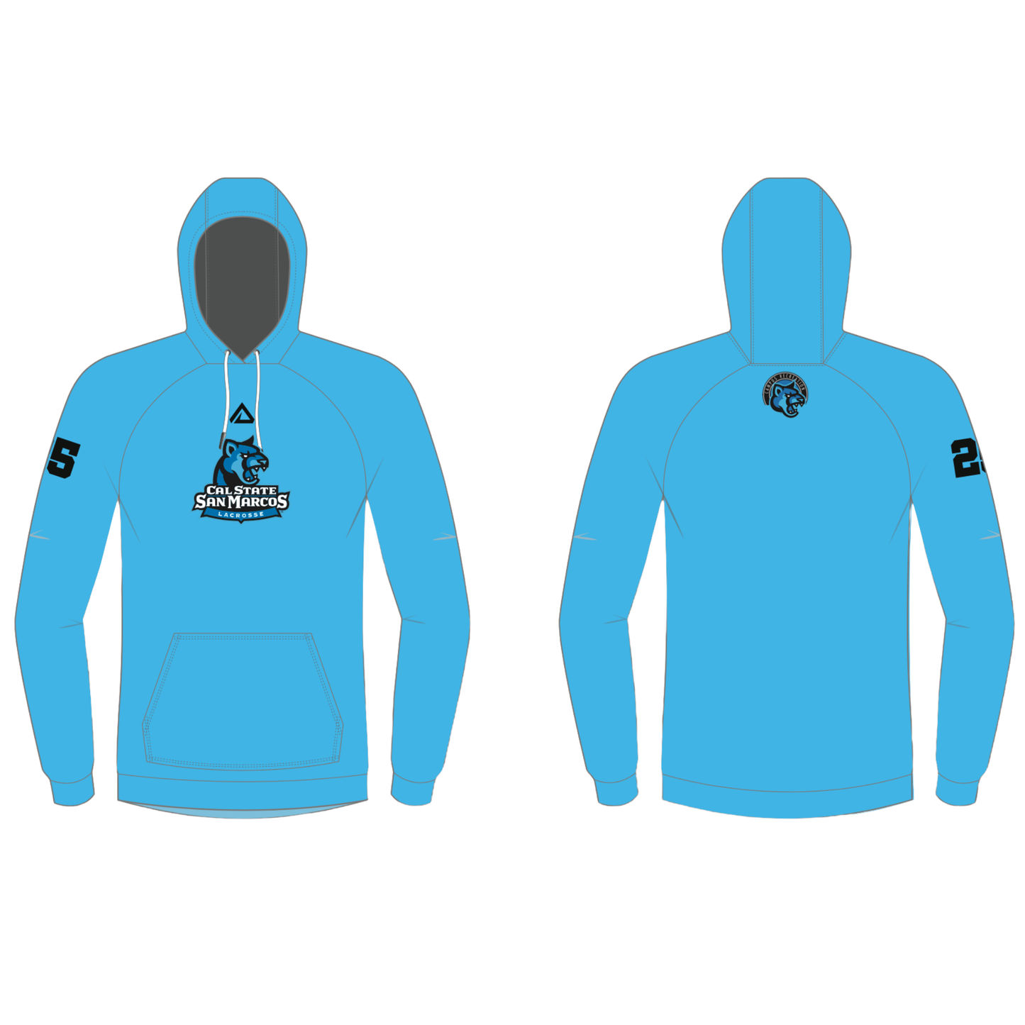 CSUSM Lacrosse Custom Blue Hoodie