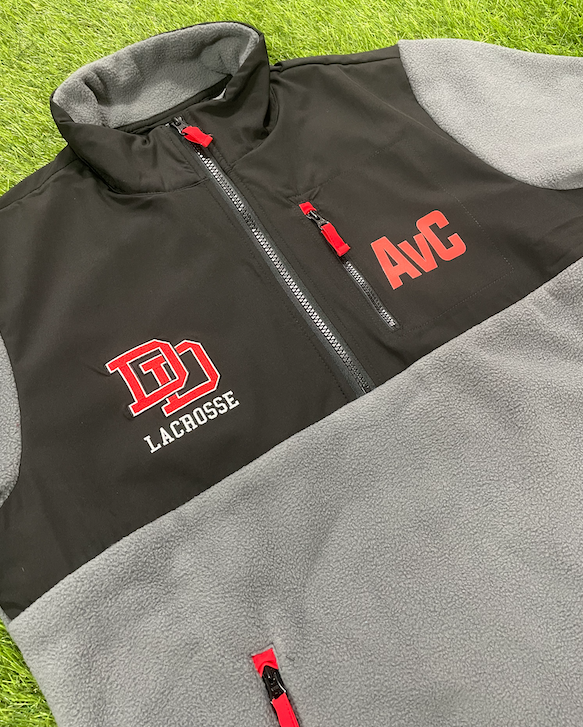 OPTIONAL - Swiss Lacrosse 1/4 Zip Colour Block Fleece