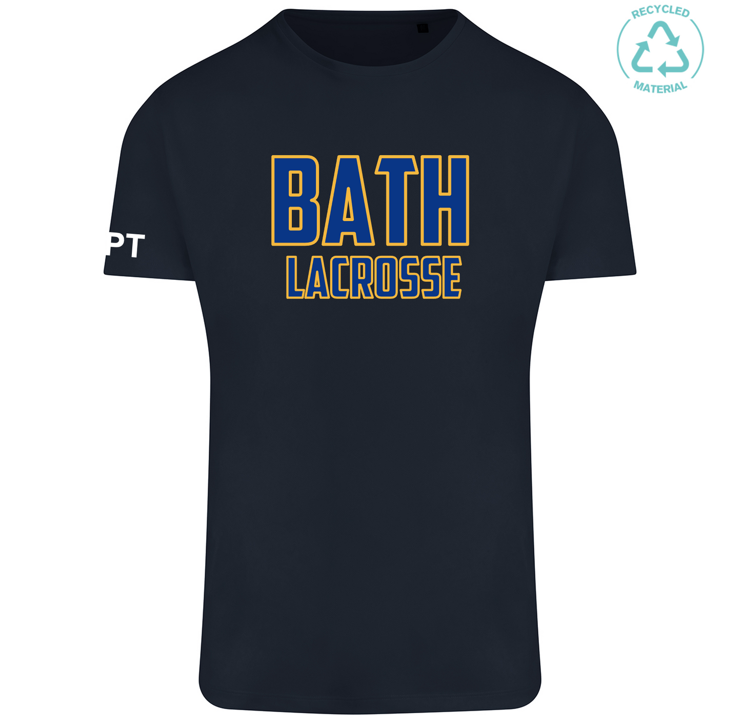 Bath Uni Lacrosse Text Recycled Tech Tee