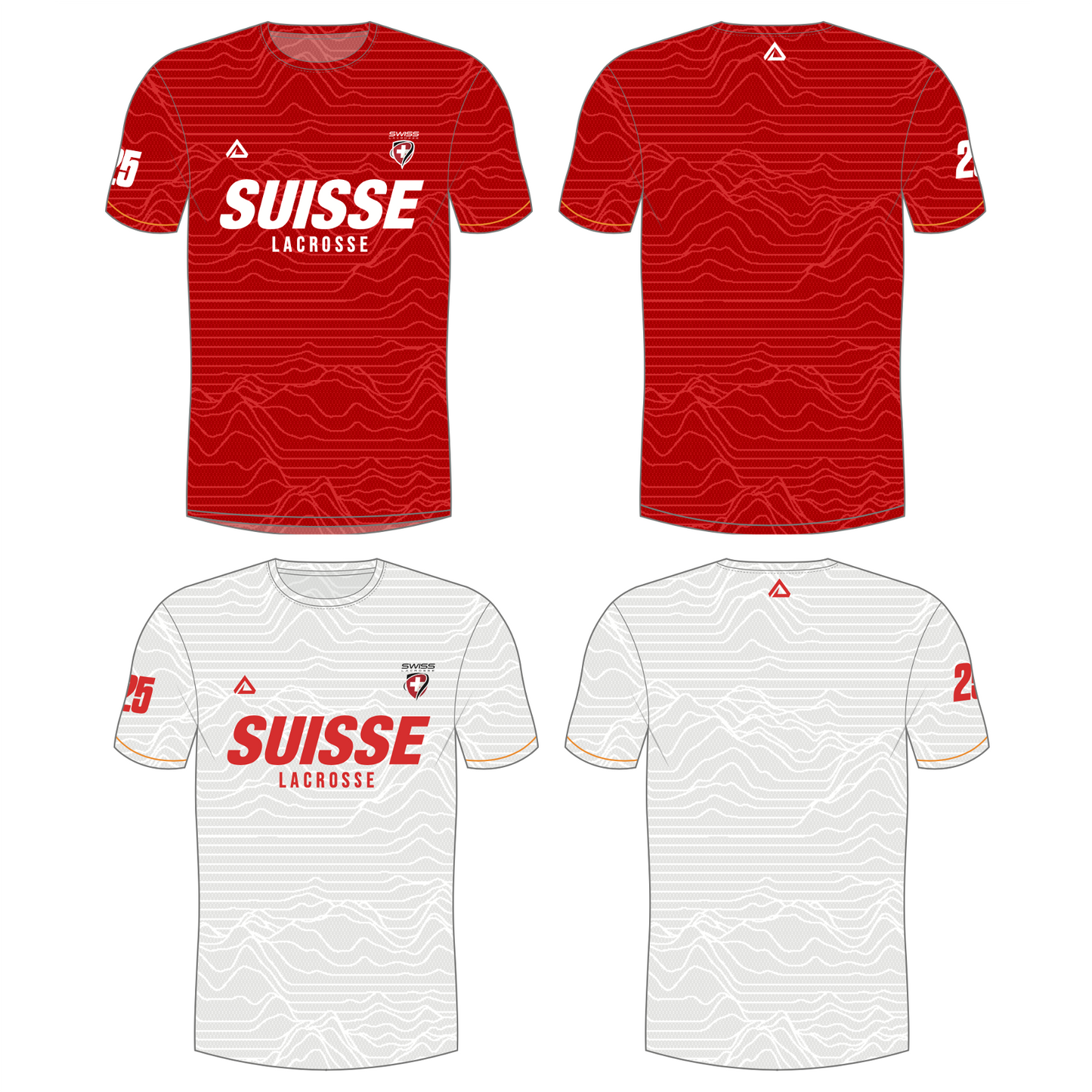 MANDATORY - Swiss Lacrosse Red & White Tech Tee