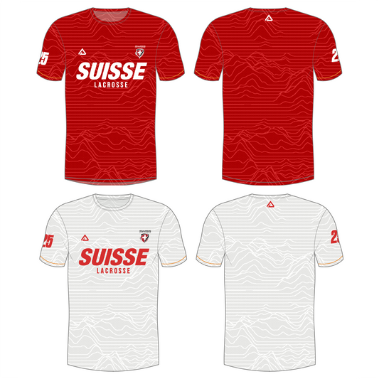 MANDATORY - Swiss Lacrosse Red & White Tech Tee