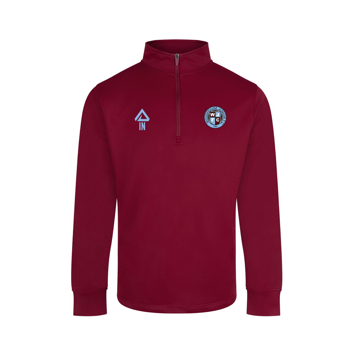 Woodhouse Juniors FC Pioneer Eden 1/4 Zip Block Midlayer (Maroon)