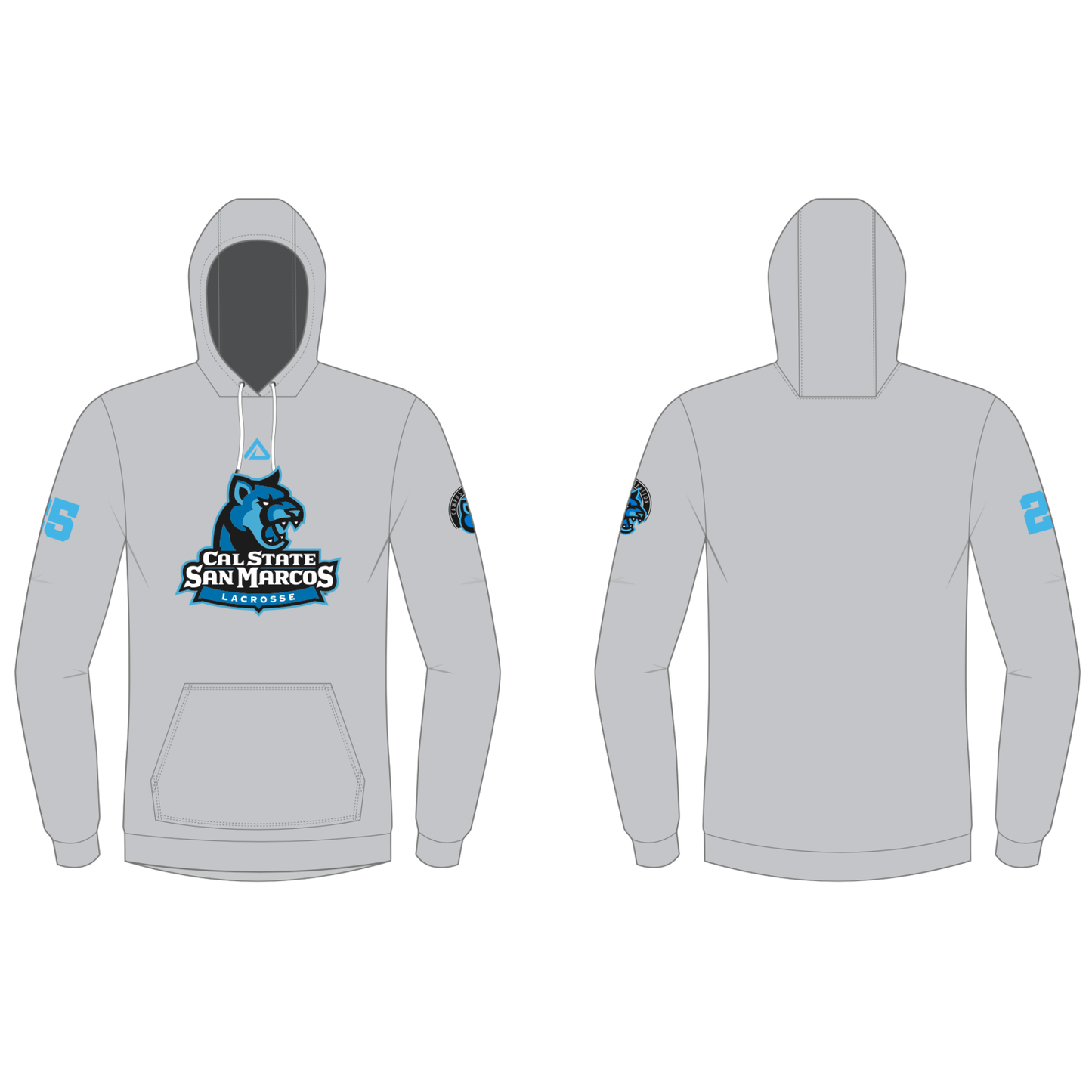 CSUSM Lacrosse Stock Grey Hoodie