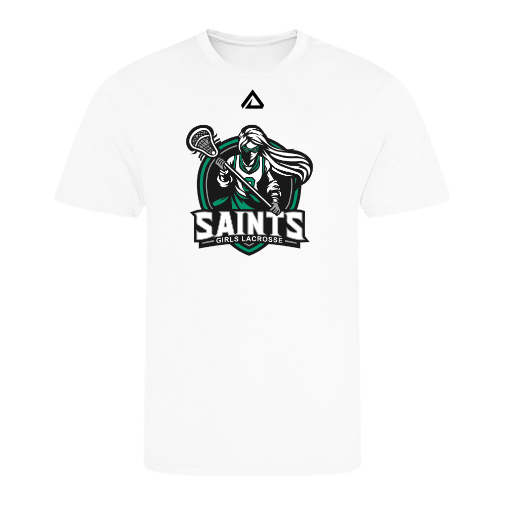 [GIRLS LOGO] St Joseph's Parish Saints Lacrosse Shooter Shirt