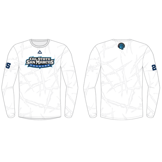 CSUSM Lacrosse White Long Sleeve Shooter