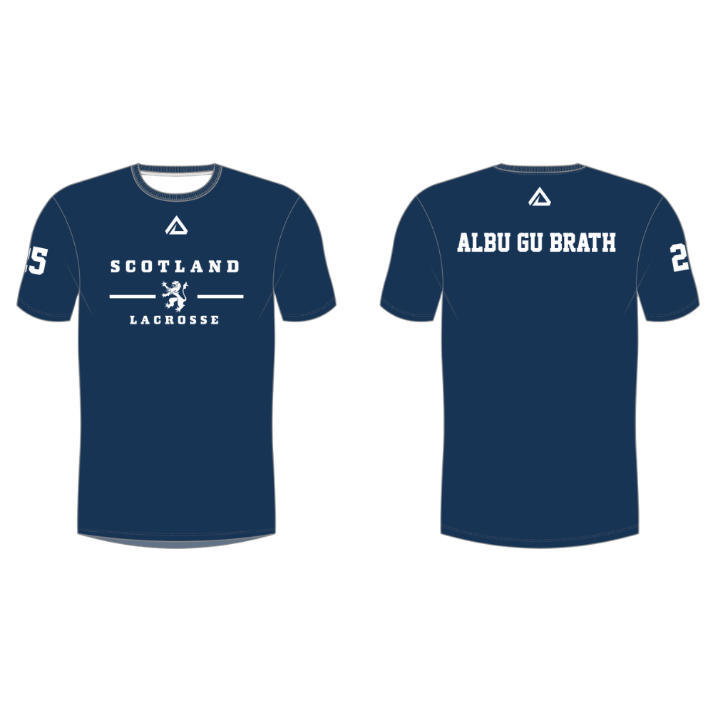 Scotland Lacrosse Men's Training Squad Short Sleeve Tech Tee - NAVY