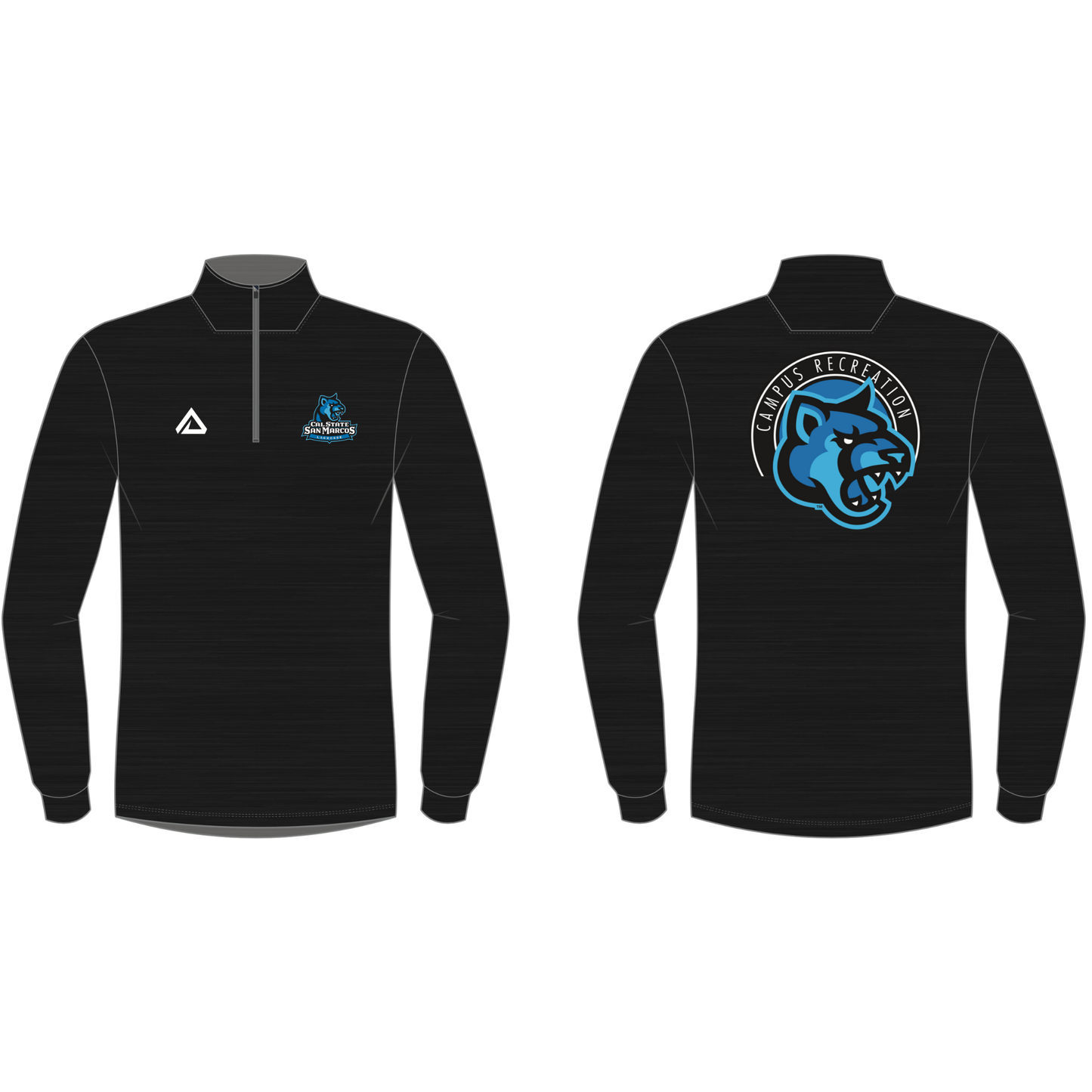 CSUSM Lacrosse 1/4 Zip Long Sleeve Tech Tee