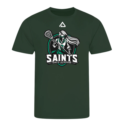 [GIRLS LOGO] St Joseph's Parish Saints Lacrosse Shooter Shirt