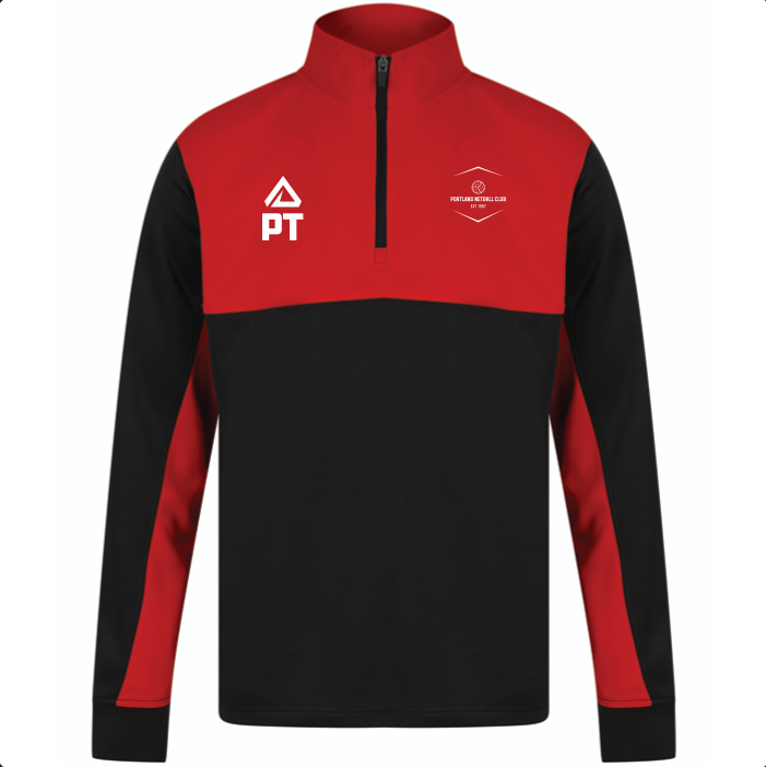 Portland Netball Club Pioneer Eden 1/4 Zip Colour Block Midlayer