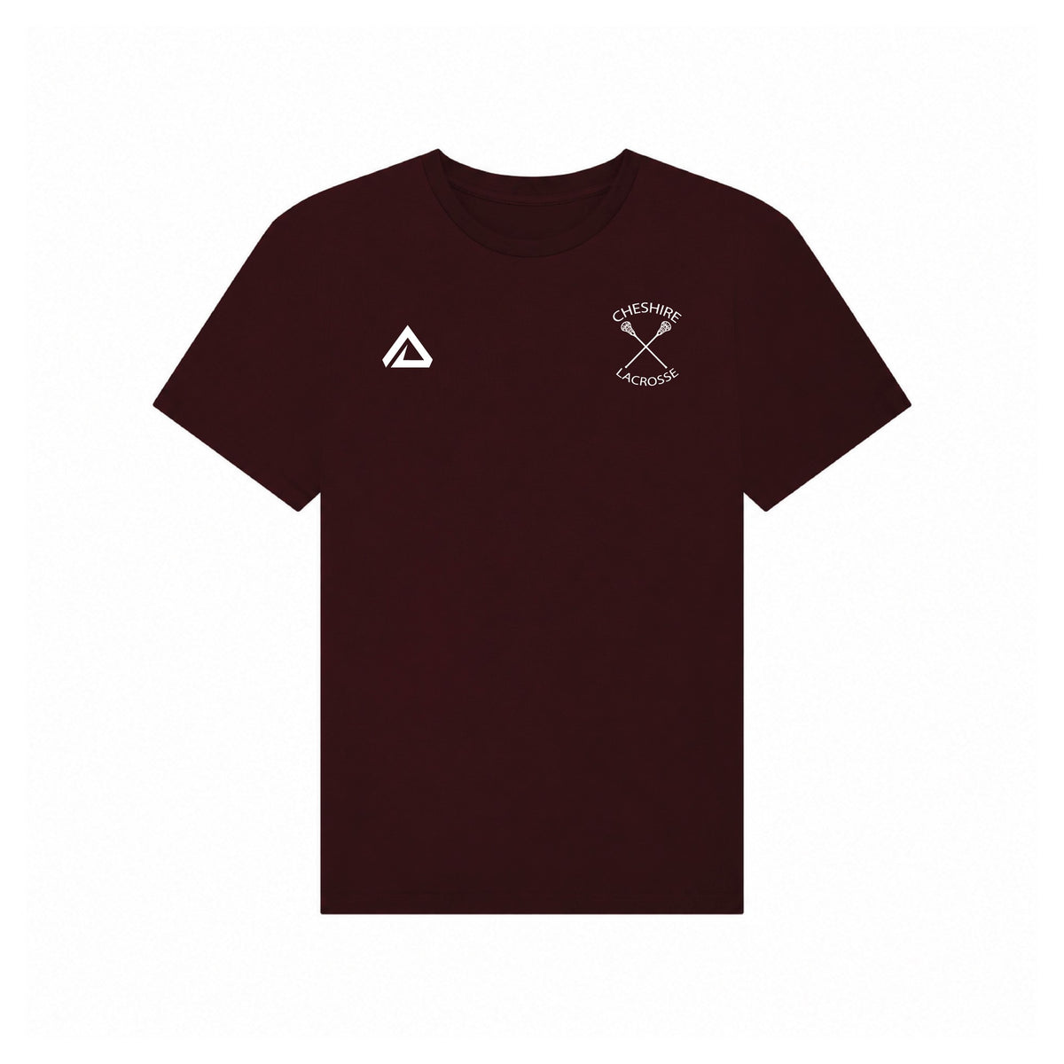 Cheshire Lacrosse Lifestyle Cotton Tee - Burgundy