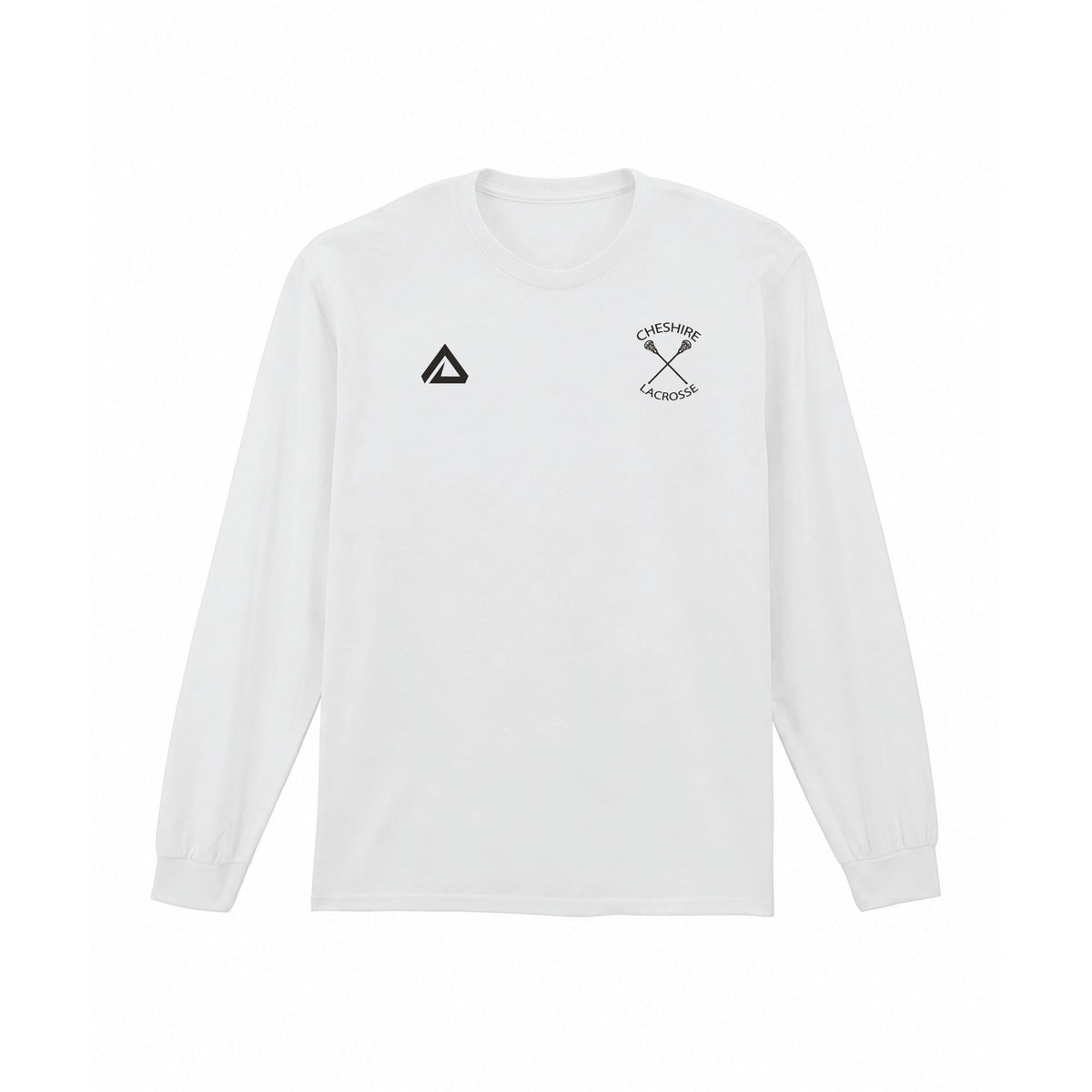 Cheshire Lacrosse Lifestyle Long Sleeve Cotton Tee - White