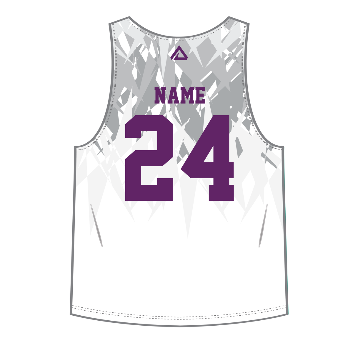Men's Reversible Pinnie - White side back