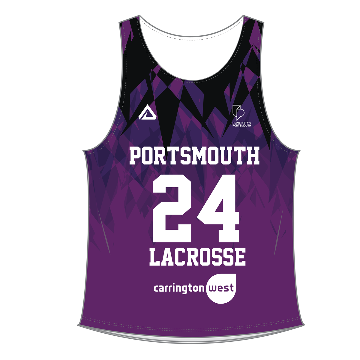 Women's Racerback Reversible Pinnie - Purple side front